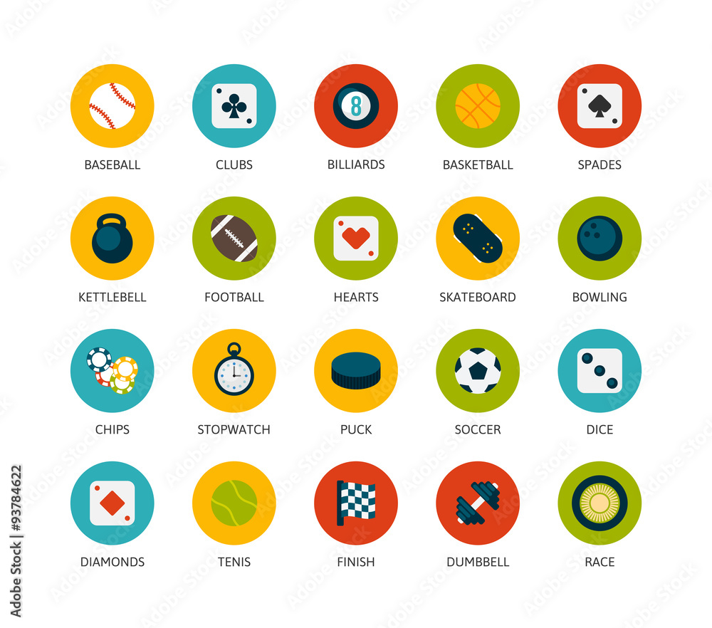 Round icons thin flat design, modern line stroke style Round icons thin flat design, modern line stroke style