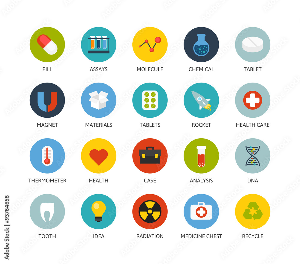 Round icons thin flat design, modern line stroke style Round icons thin flat design, modern line stroke style