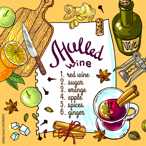 mulled wine illustration