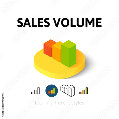 Sales volume icon in different style