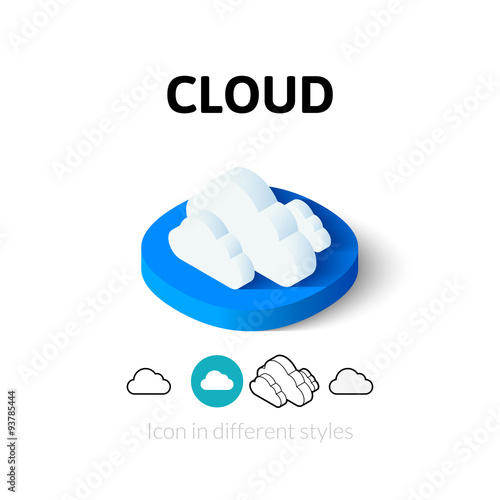 Cloud icon in different style