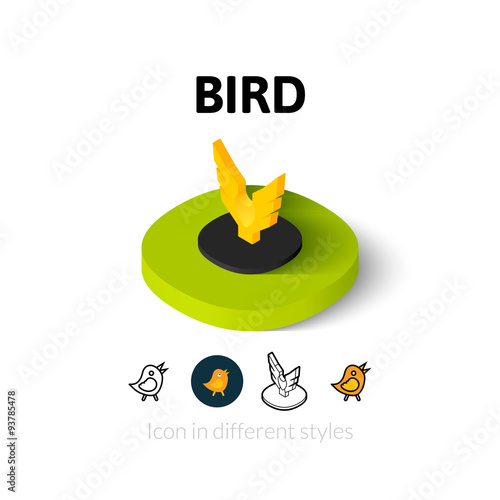 Bird icon in different style