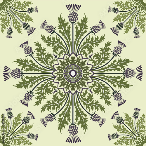 Fotografija Seamless background with thistles