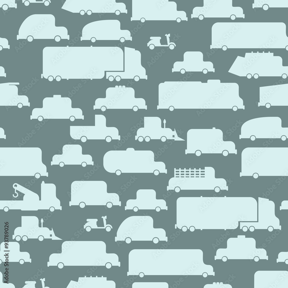 Road transport seamless   background. Repeating pattern car. Or