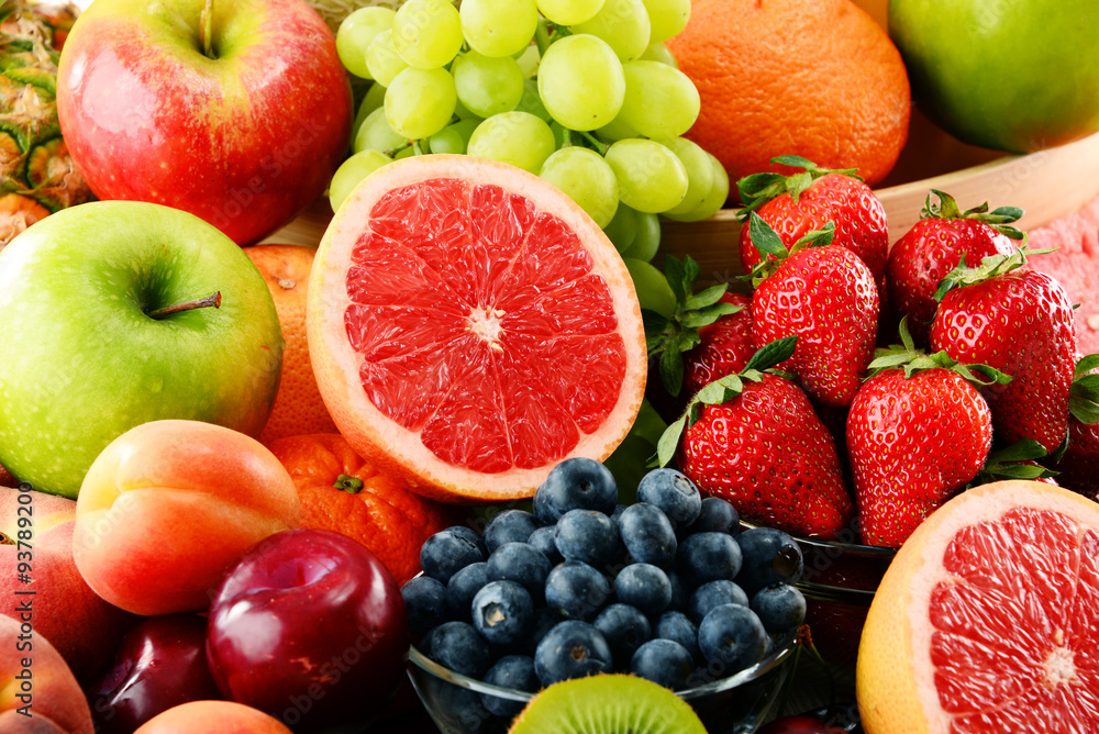 Composition with assorted fruits Composition with assorted fruits