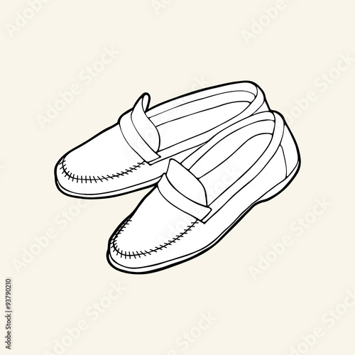 Black & white moccasins