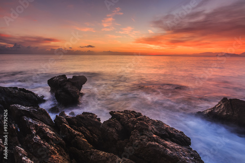 Wallpaper Mural Sunrise over the Coast of Sicily Torontodigital.ca