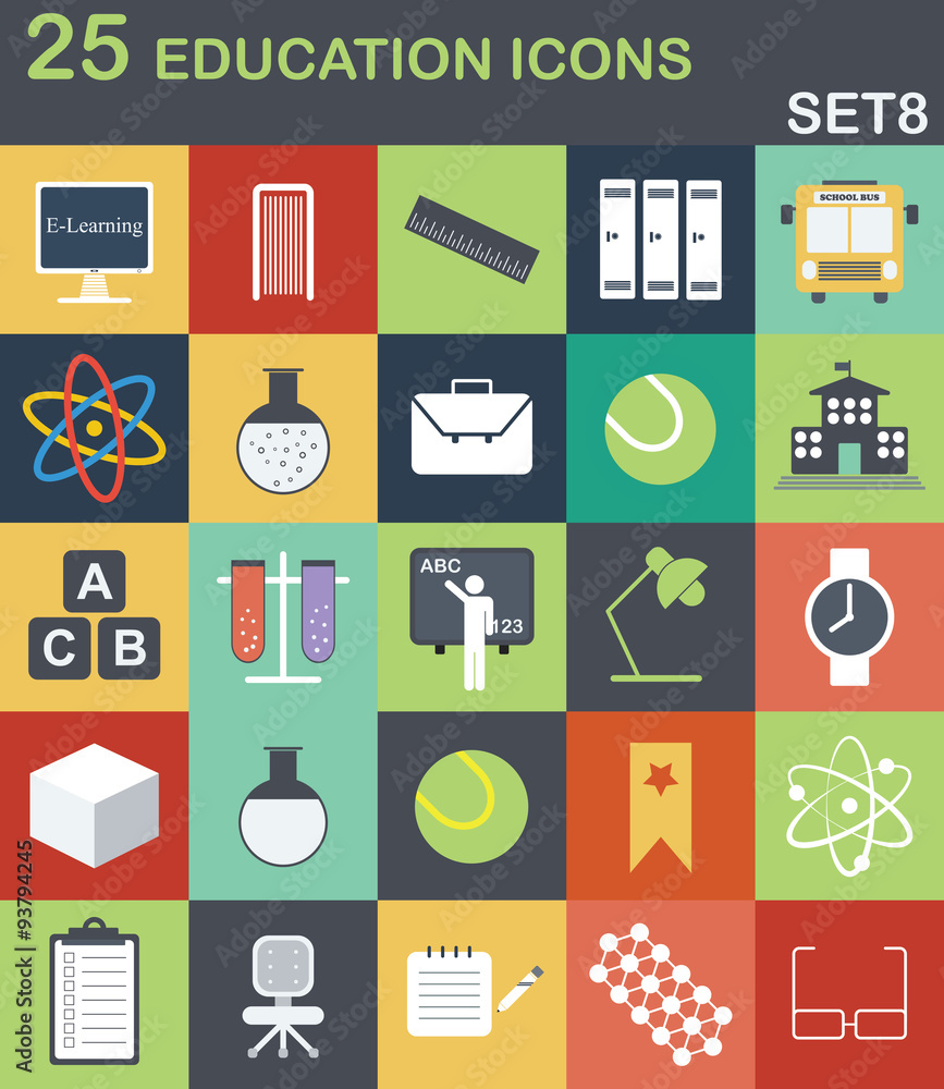 set-of-25-high-quality-education-icons-vector-de-stock-adobe-stock