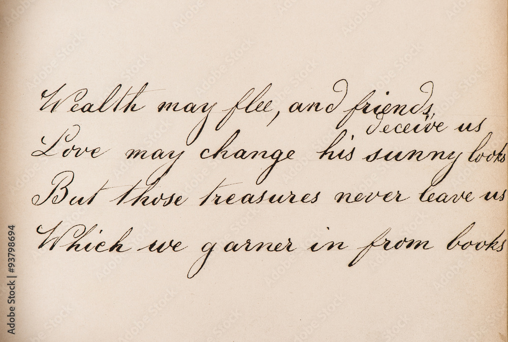 Old handwritten text. Grunge vintage paper texture