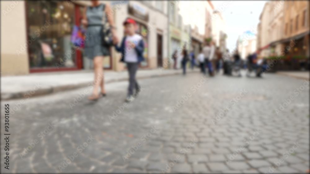Street blurred scene with people of old European city Lviv in Ukraine. 4K 3840x2160.
Street blurred scene with people of old European city Lviv in Ukraine. 4K 3840x2160.