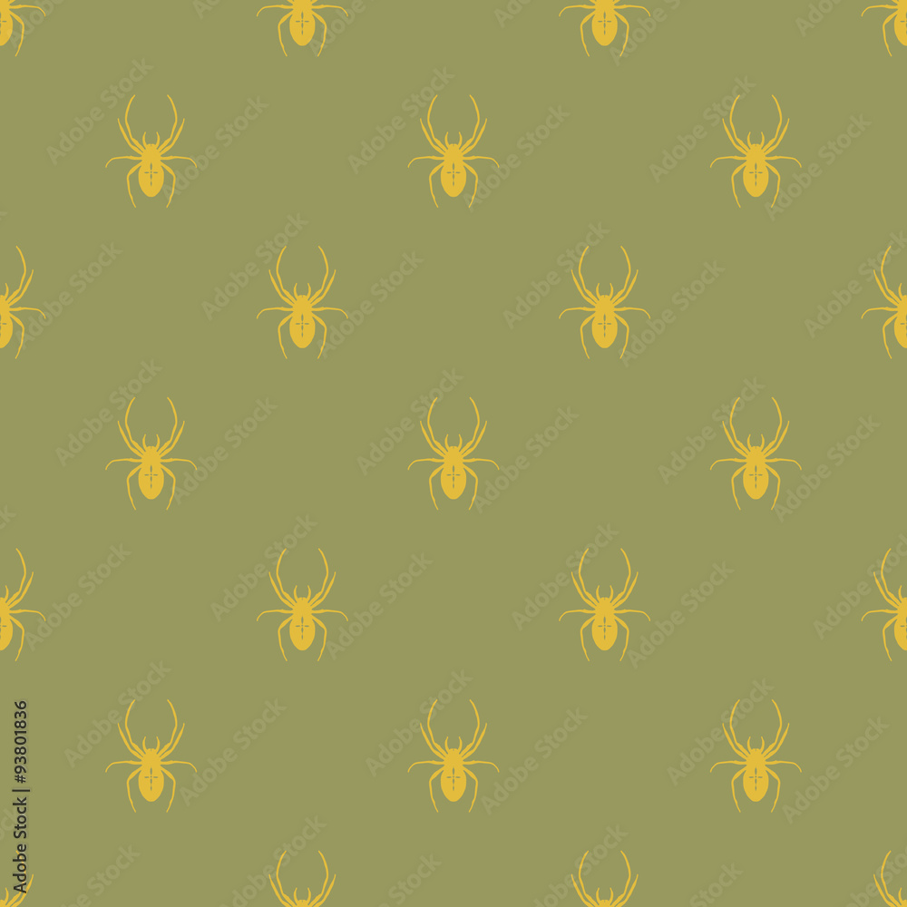 Seamless geometric pattern with a spider. Seamless geometric pattern with a spider.