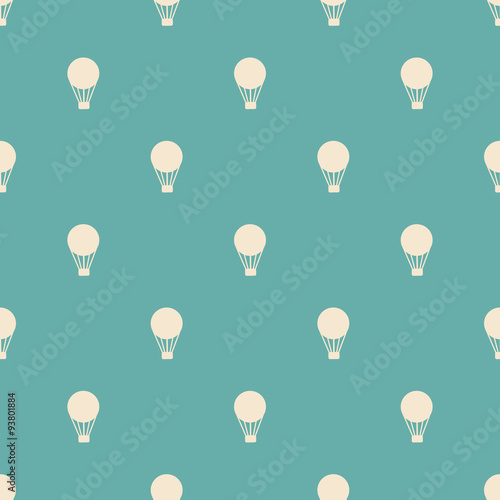 Seamless Background with hot air balloons retro.