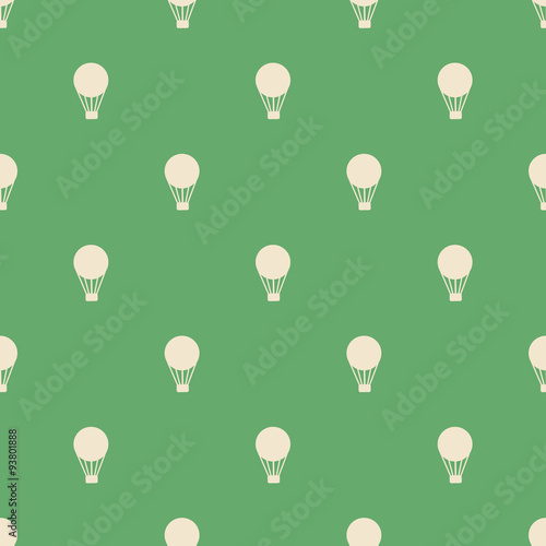 Seamless Background with hot air balloons retro.