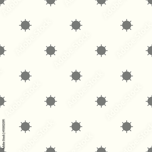 Seamless geometric pattern of circles with rays.