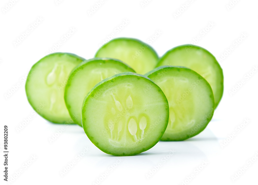 cucumbers slice on white background cucumbers slice on white background