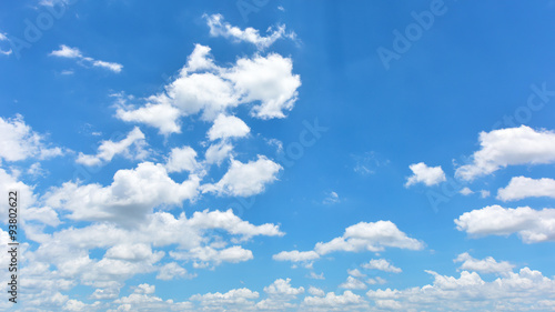 Bright sky and white cloud panorama