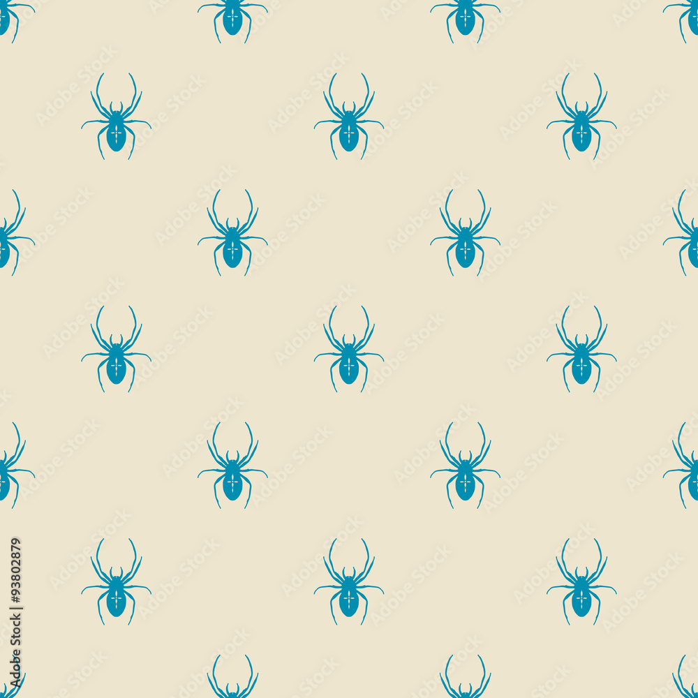 Seamless geometric pattern with a spider. Seamless geometric pattern with a spider.