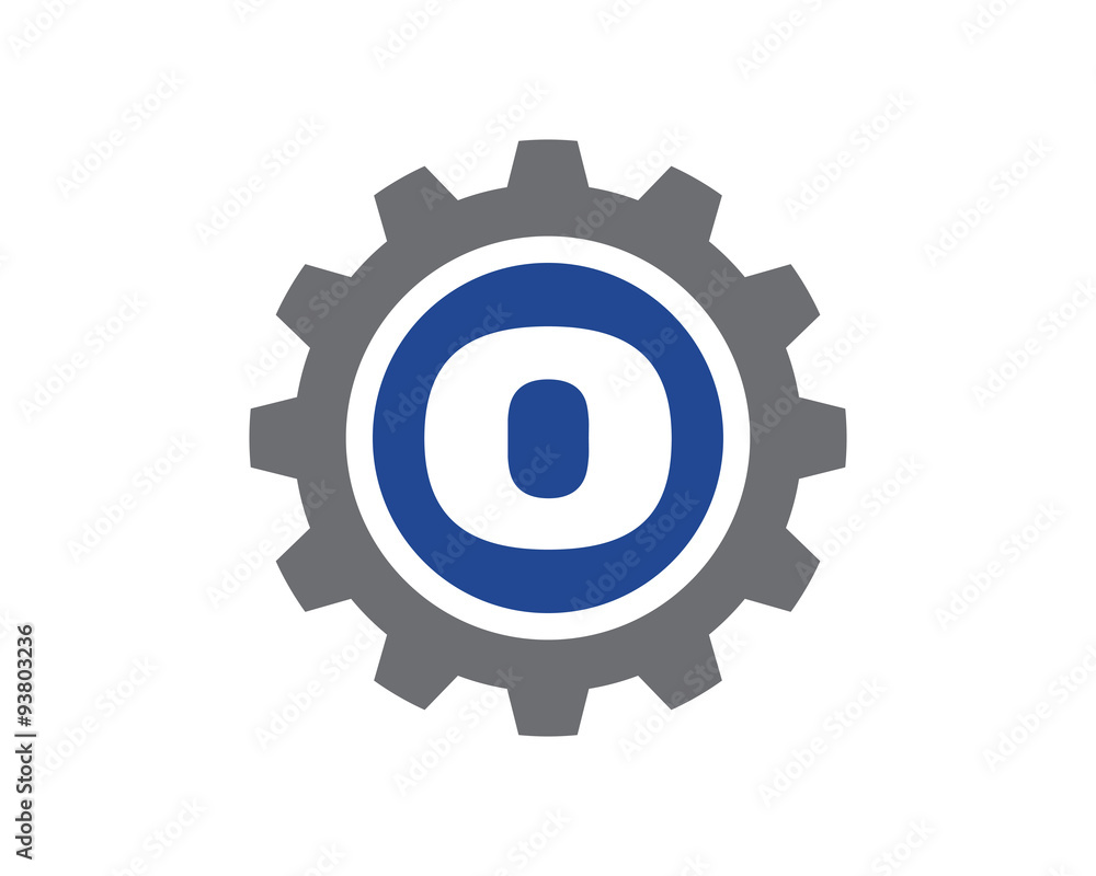 Obraz premium O Letter Gear Logo