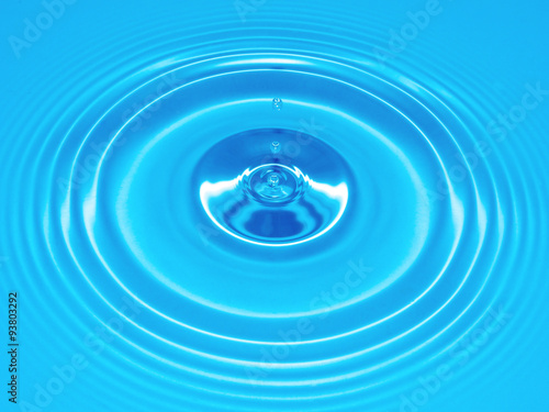 droplet drops on the water surface creating wave