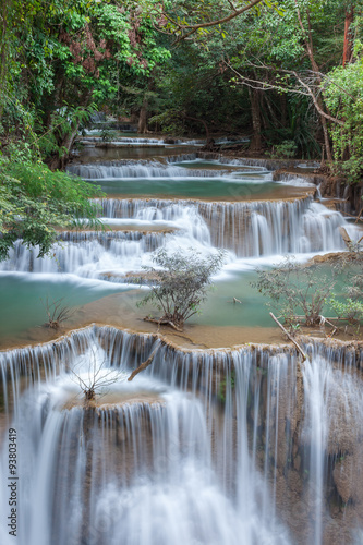 Beautiful cascade of Huay mae khamin waterfall