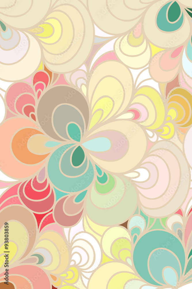 Vector floral background of drawn lines Vector floral background of drawn lines