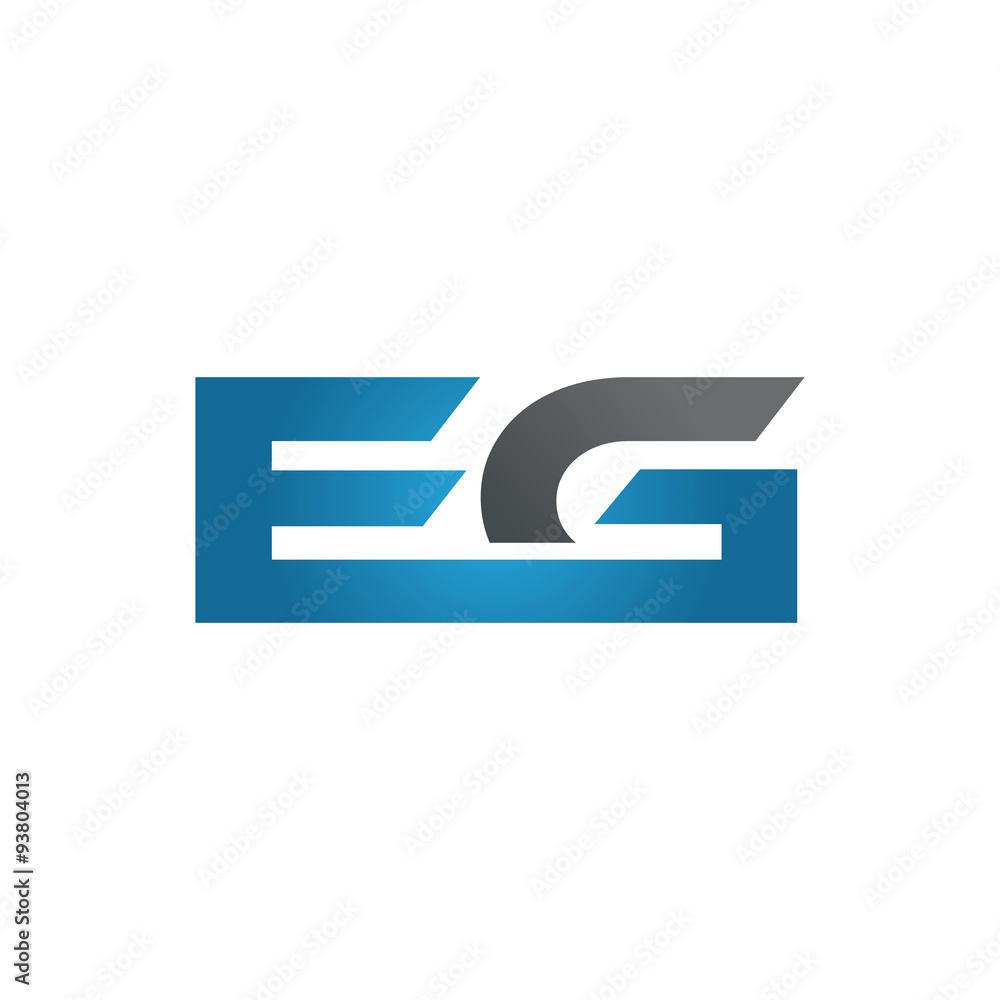 EG company linked letter logo blue EG company linked letter logo blue