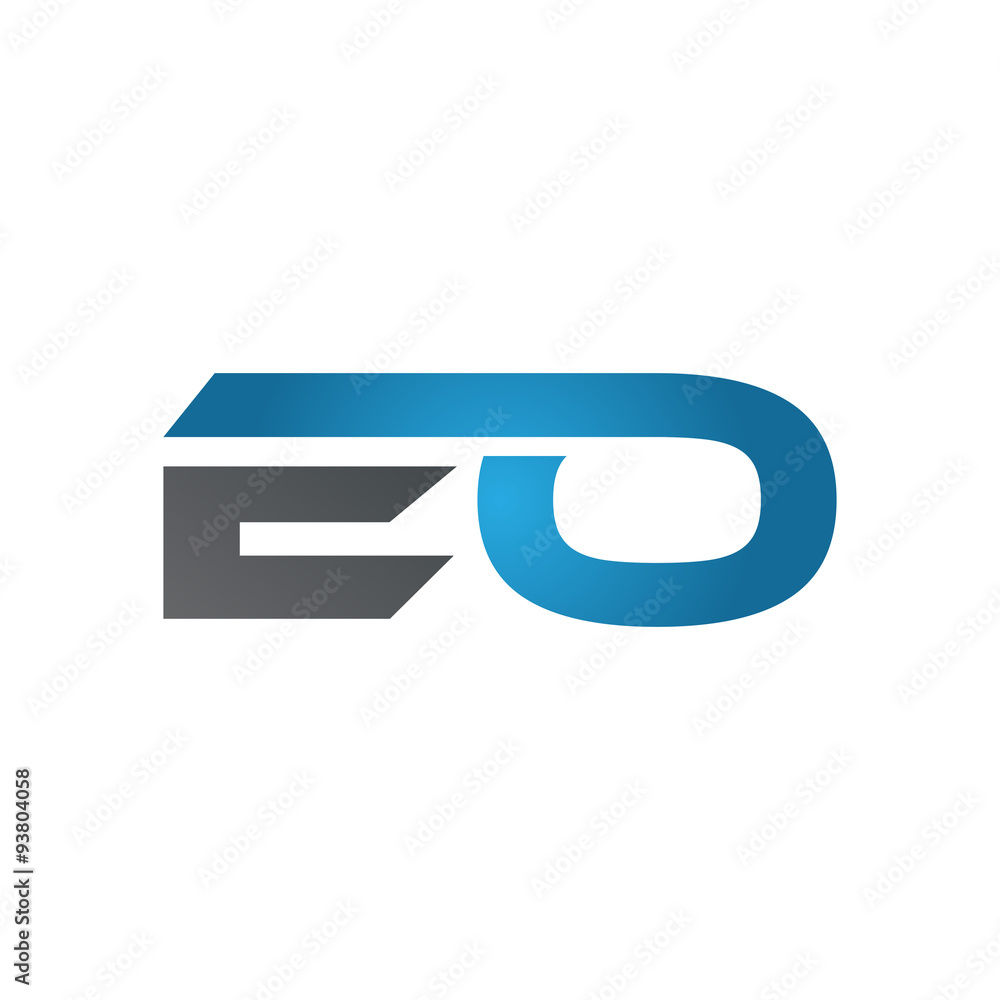 EO company linked letter logo blue EO company linked letter logo blue