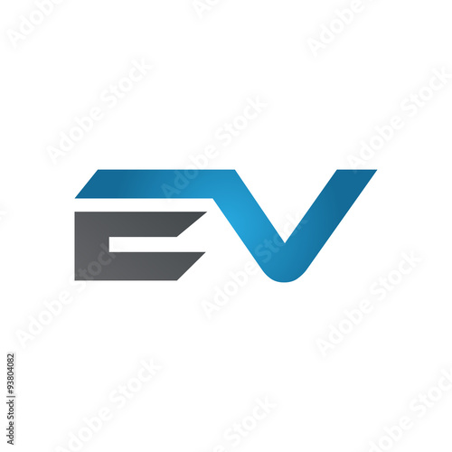 EV company linked letter logo blue