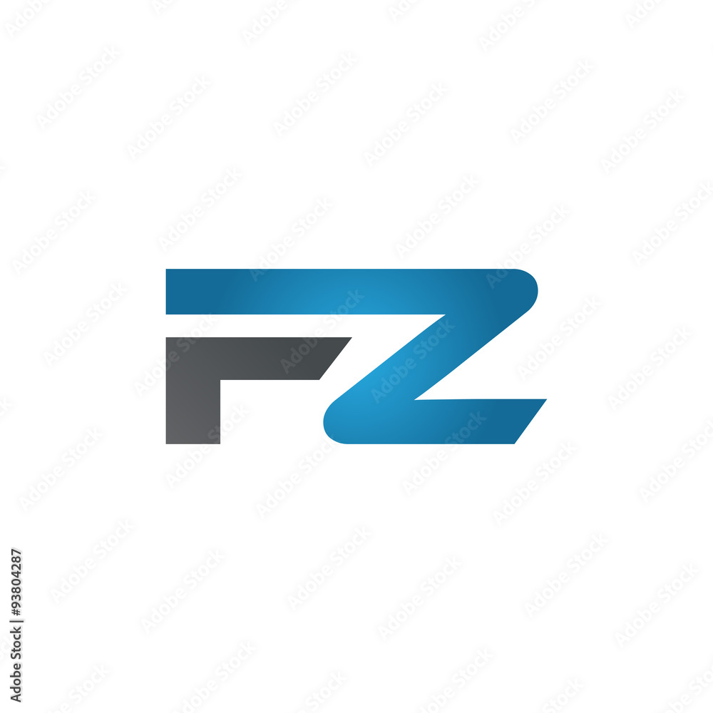 FZ company linked letter logo blue FZ company linked letter logo blue