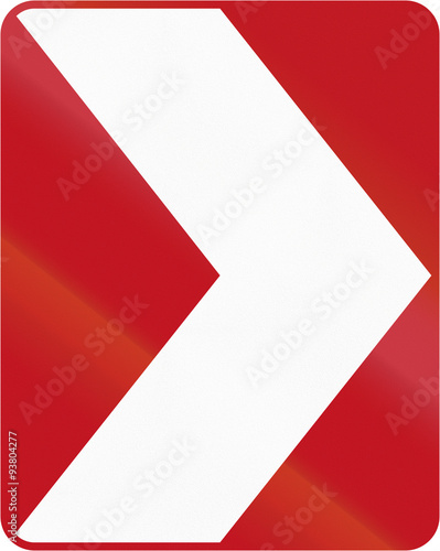 Warning road sign in Quebec, Canada - Single chevron to the right Free Download Warning road sign in Quebec, Canada - Single chevron to the right - GFXLoad