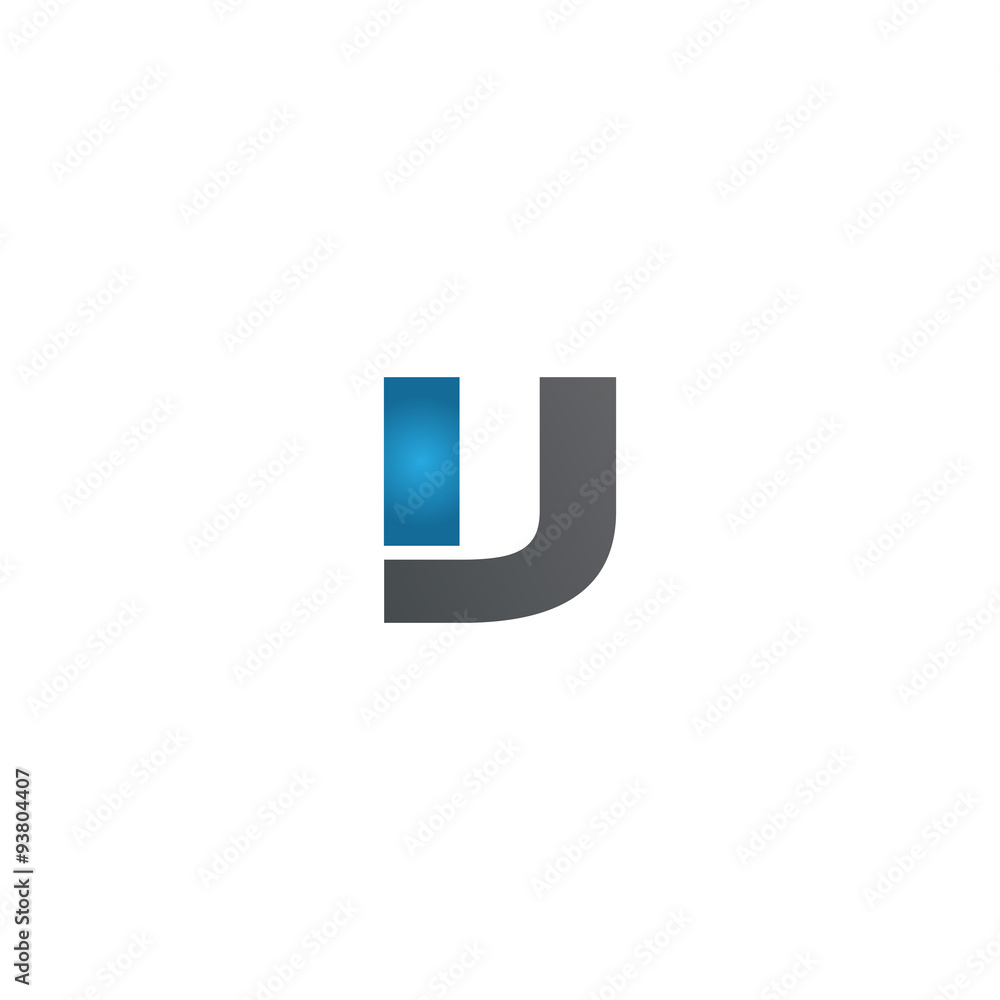 IJ company linked letter logo blue IJ company linked letter logo blue