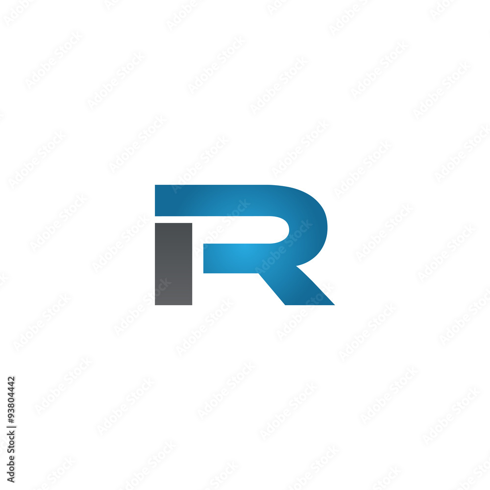 IR company linked letter logo blue IR company linked letter logo blue