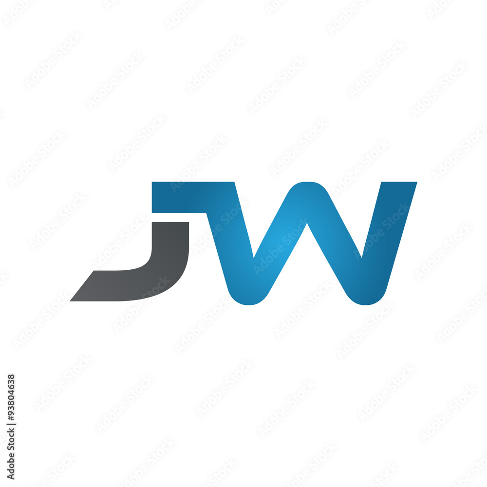 JW company linked letter logo blue JW company linked letter logo blue
