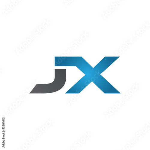 JX company linked letter logo blue