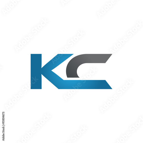 Free Download KC company linked letter logo blue - GFXLoad