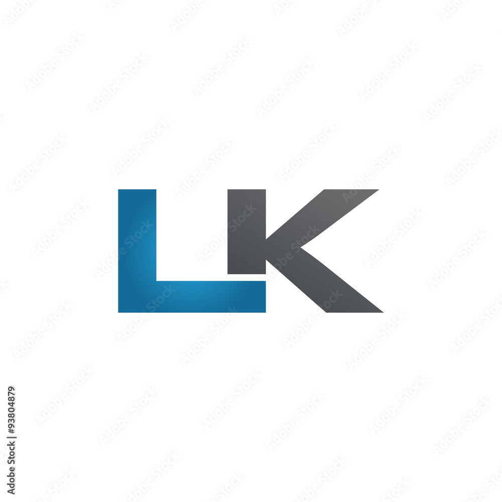 LK company linked letter logo blue LK company linked letter logo blue