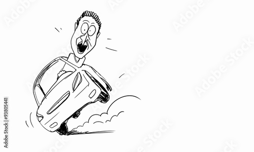 Bilde på lerret Cartoon funny man