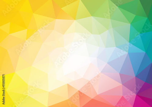 Spectrum polygon background or vector frame