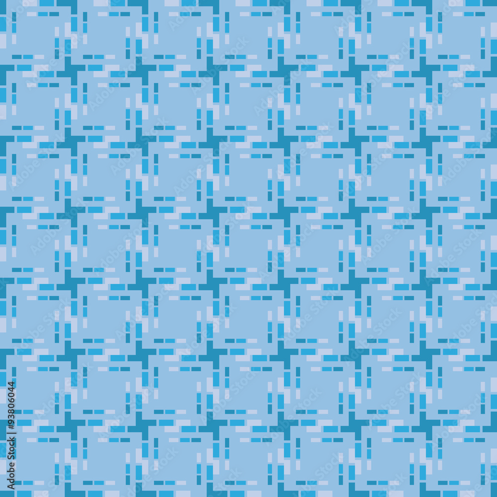 Geometric pattern with blue squares and rectangles pixel effect Geometric pattern with blue squares and rectangles pixel effect