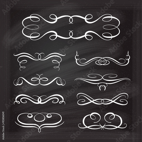 Vector calligraphic design elements.