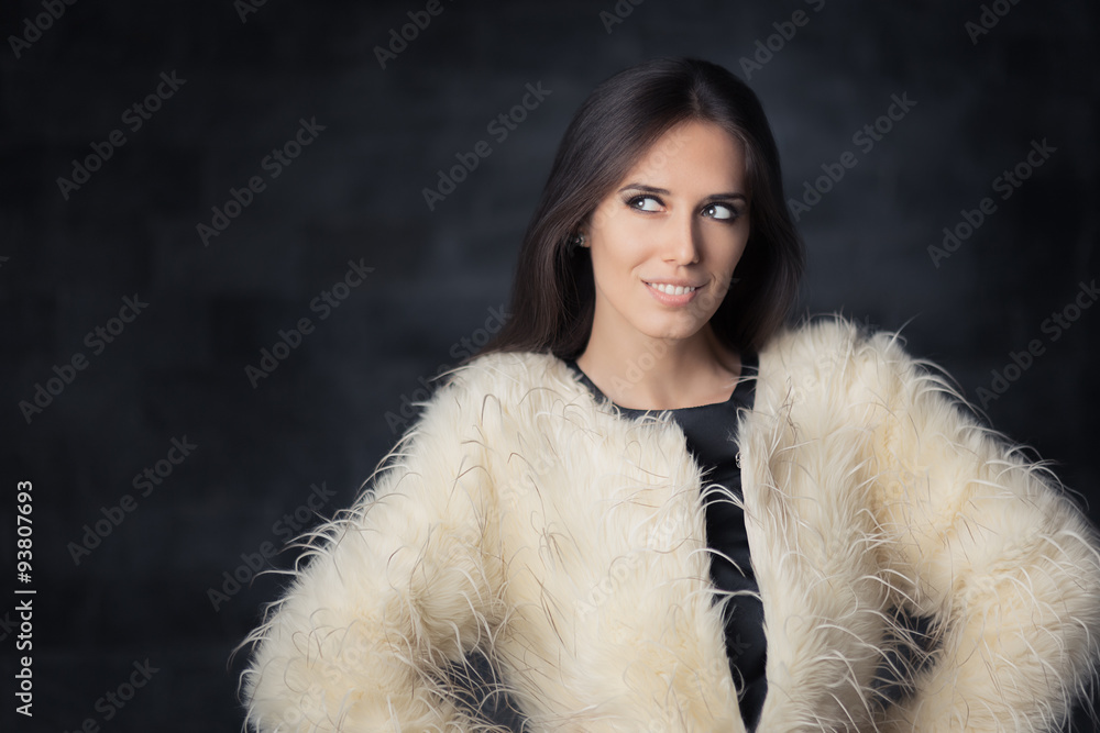 Beautiful Winter Woman Wearing Fur Coat Beautiful Winter Woman Wearing Fur Coat