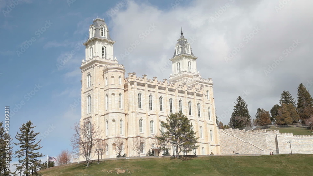 Mormon LDS Temple Manti Utah timelapse P HD 9105