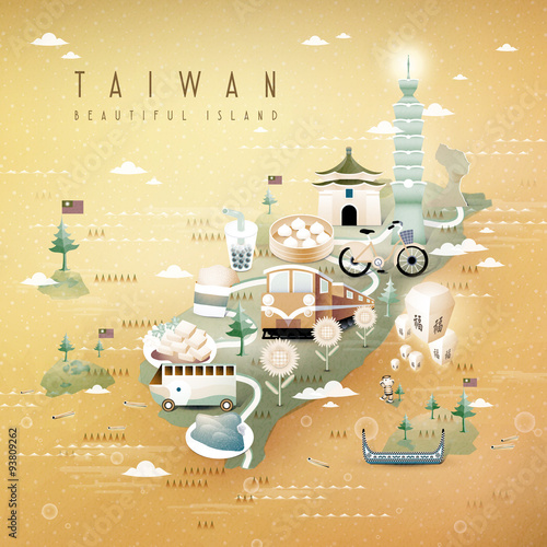Taiwan travel map