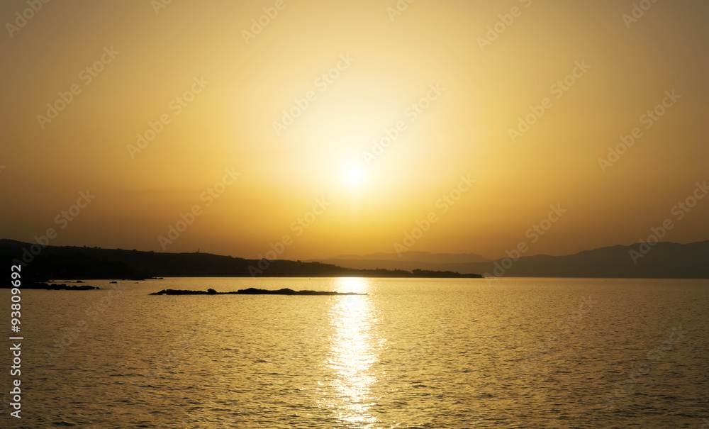 Sunset over the sea. Photograph from the beach. Sunset over the sea. Photograph from the beach.