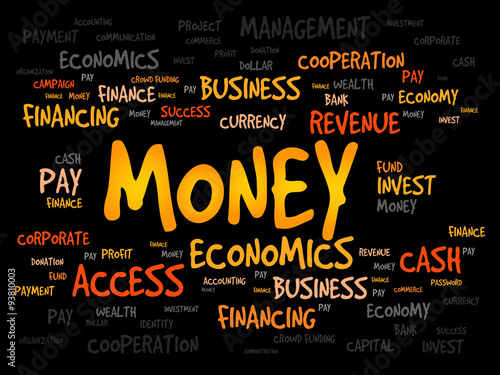 MONEY word cloud, business concept