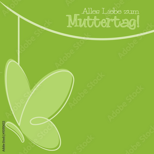 Hand Drawn German Happy Mother s Day card in vector format.