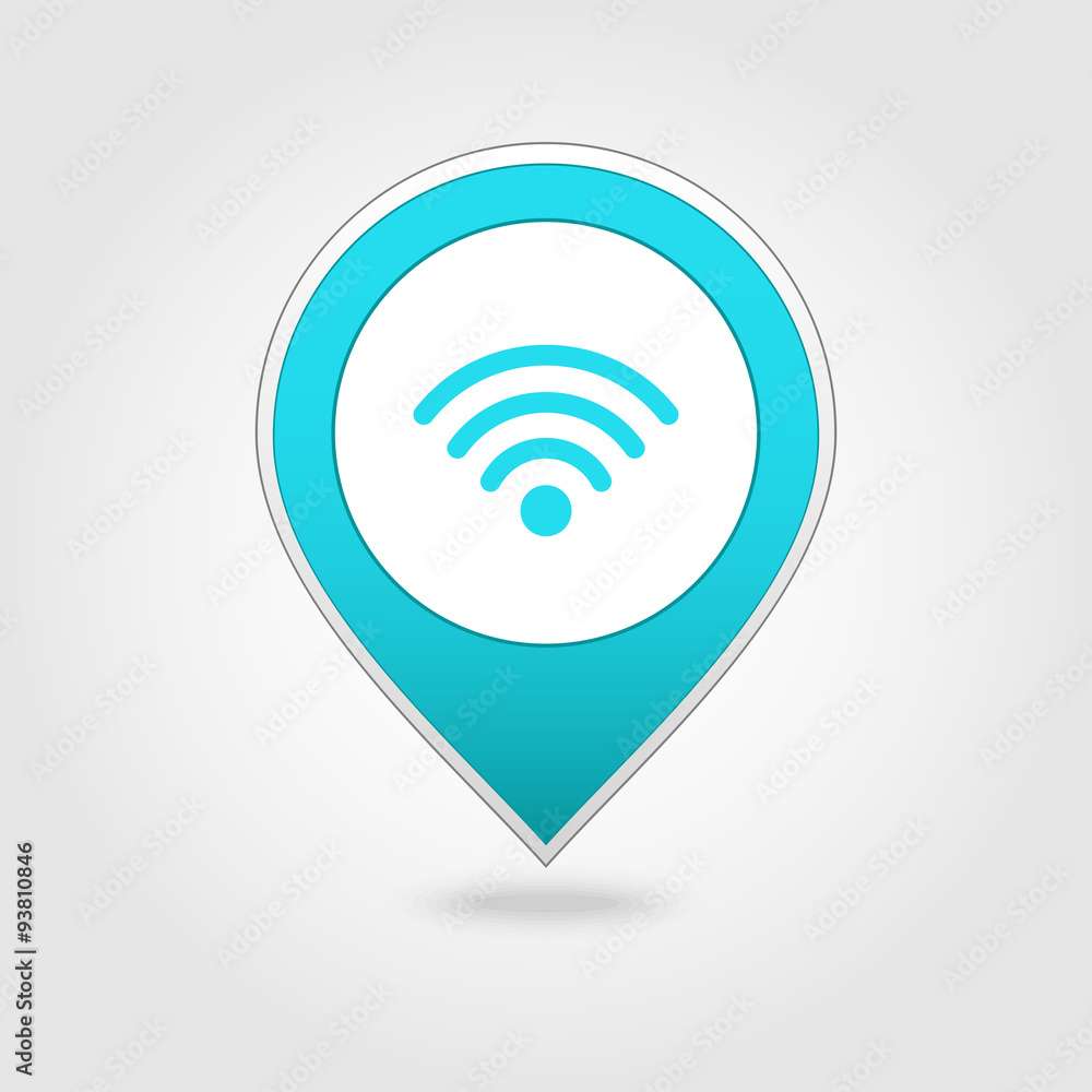 Wi-Fi map pin icon Wi-Fi map pin icon