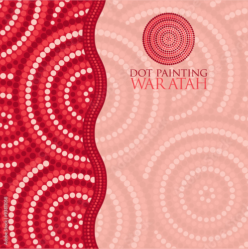 Dot painting invite/ greeting card in vector format.
