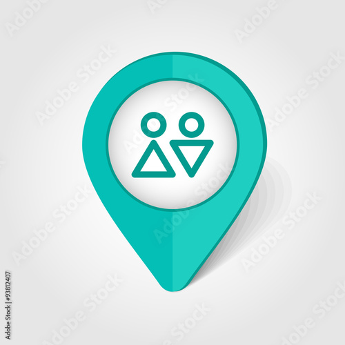 Free Download WC map pin icon - GFXLoad