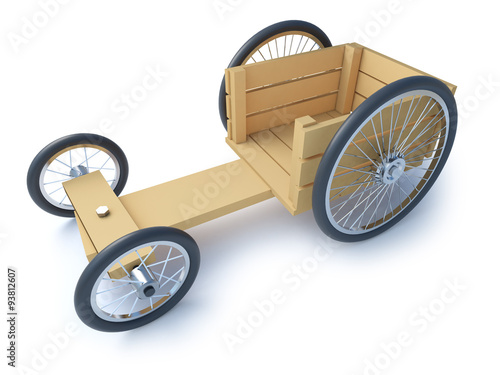 3d Wooden go cart racer